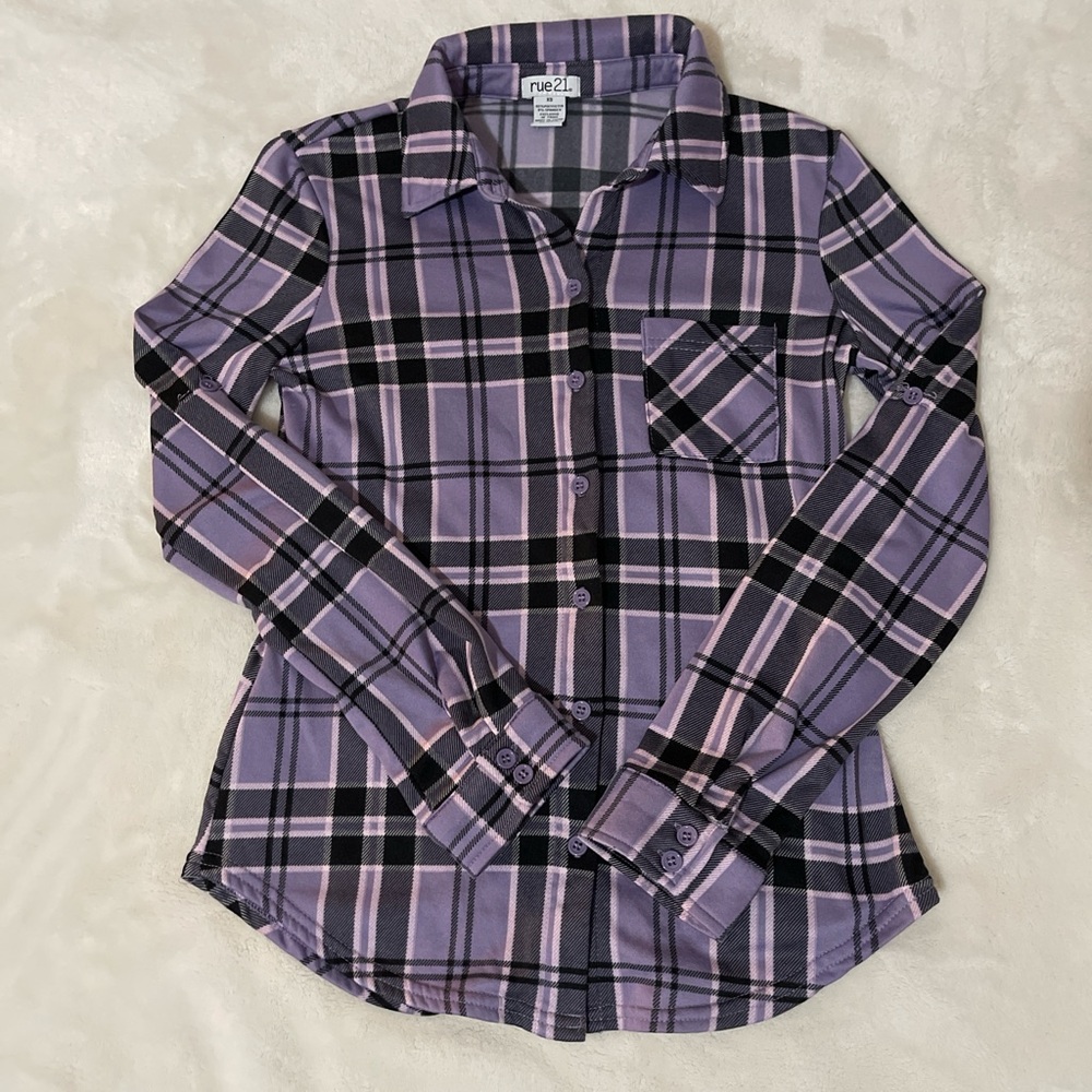 Purple plaid flannel!